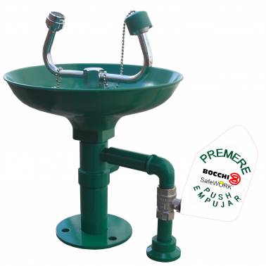 Notfall-Augendusche zur Auftischmontage mit Bocchi-Kollektor aus Polypropylen