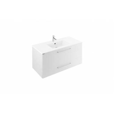 Mueble de 100 en color blanco, negro o cuzco con dos cajones modelo Área marca Unisan. Referencia 654210