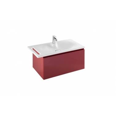 Pack de lavabo con toallero más mueble de 100 en color rojo modelo Clean marca Unisan