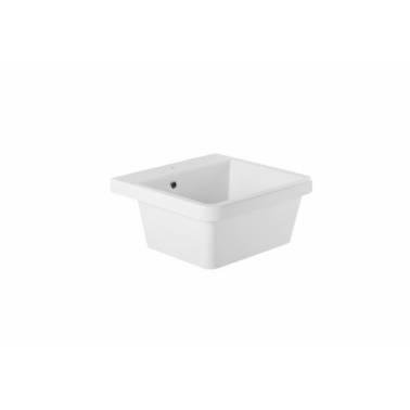 Quadratisches Porzellanwaschbecken 51x51cm Gebrauchsmodell der Marke Unisan