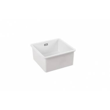 Square porcelain sink with valve 46x46 Valet Unisan brand