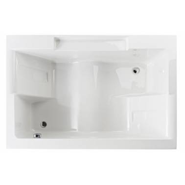 Vasca da bagno in acrilico 180x120 mm, modello Twospace, marca Unisan