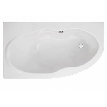 Baignoire d'angle en acrylique blanc 160x90 mm, modèle Duna, droite ou gauche, marque Unisan . Référence 802100