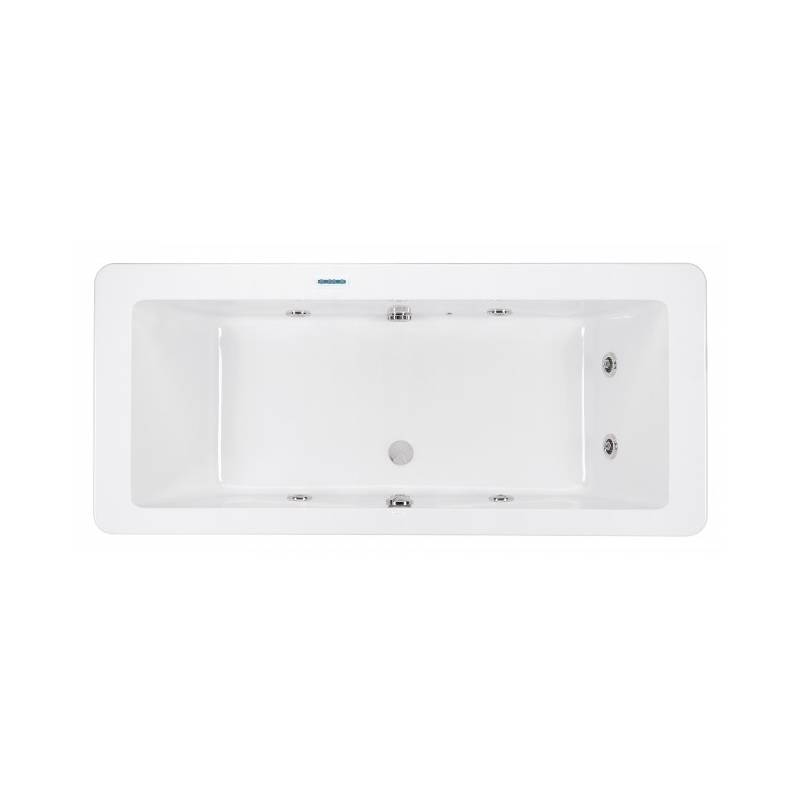 Banheira de hidromassagem com kit branco 180x80 mm com motor Vintage direito da marca Unisan