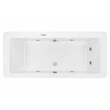 Whirlpool bathtub with 180x80 mm top system with Vintage right motor from Unisan brand