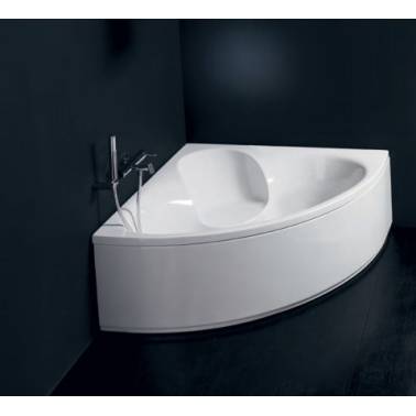 Bañera angular de 120x120 cm en color blanco modelo Skin marca Unisan