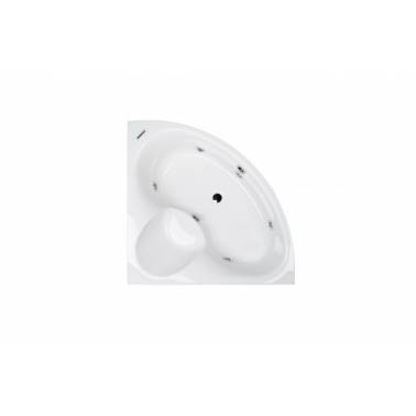 Bañera de hidromasaje blanca de 120x120 mm con kit blanco modelo Skin marca Unisan