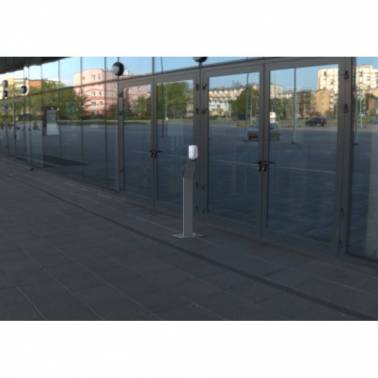 suporte de desinfecção com dispensador de gel higienizante para as mãos