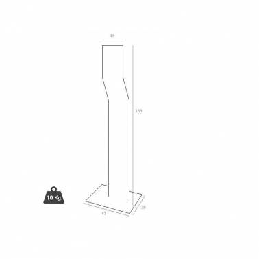 misure e dimensioni da colonna a pavimento per distributore automatico di disinfettante