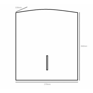 Misure del distributore di salviette Zig Zag