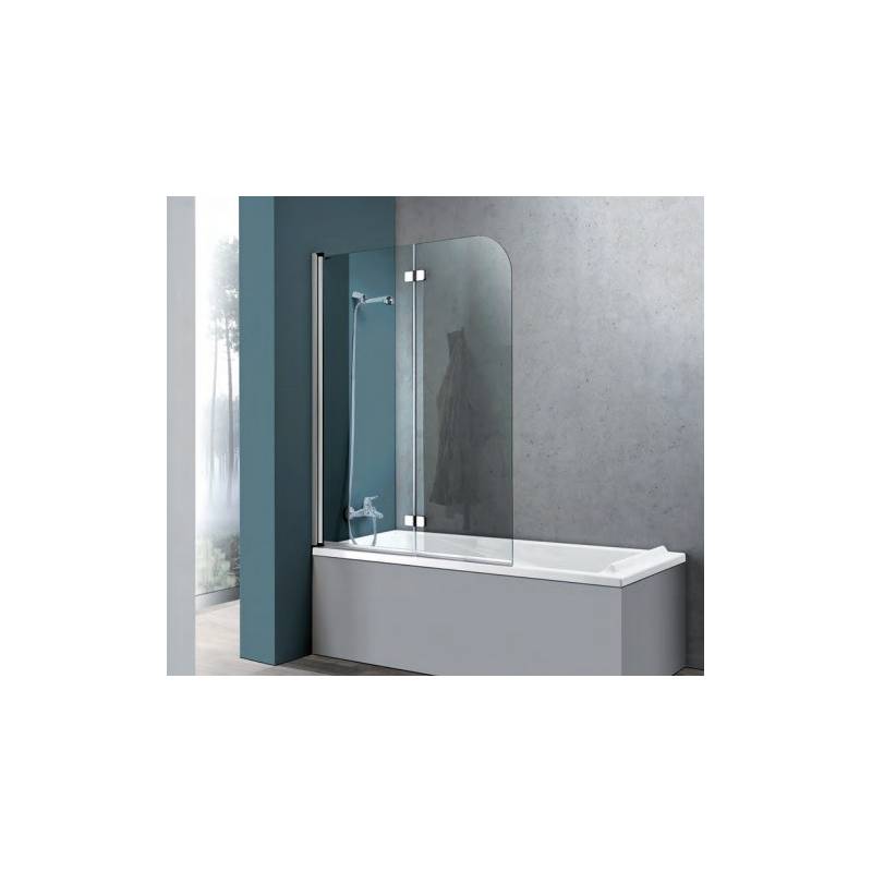 Mampara para bañera en color blanco o cromado modelo Aquarela Duo marca Unisan. Referencia 89509000