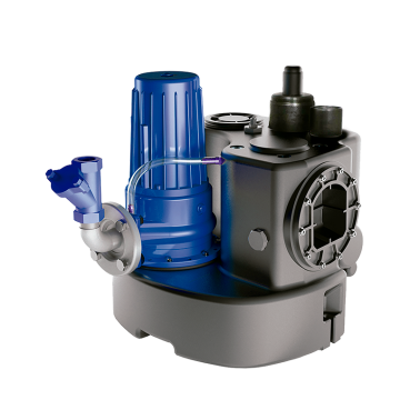 General pumping equipment with a three-phase SANICUBIC 1 GR SE71.4 T grinder pump