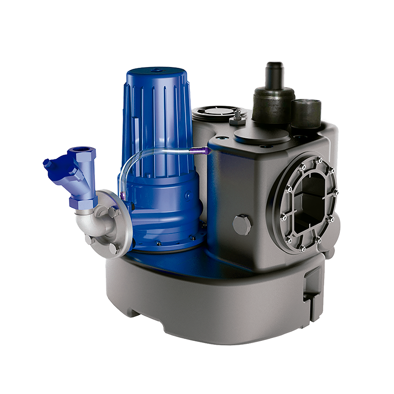 Equipo de bombeo general con una bomba trituradora trifásica SANICUBIC 1 GR SE71.4 T