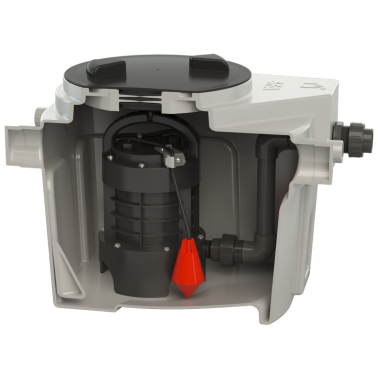 Pumping equipment with 110 litre tank and submersible pump model SANIFOS 110 CRUSHER, SFA brand