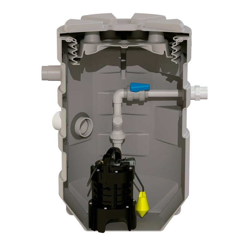 Equipo de bombeo con depósito de 280 litros y bomba sumergible