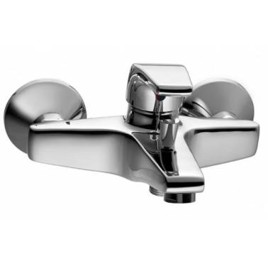 Grifo mezclador monomando de baño/ducha con mano-ducha, flexo y soporte modelo Easy marca Unisan