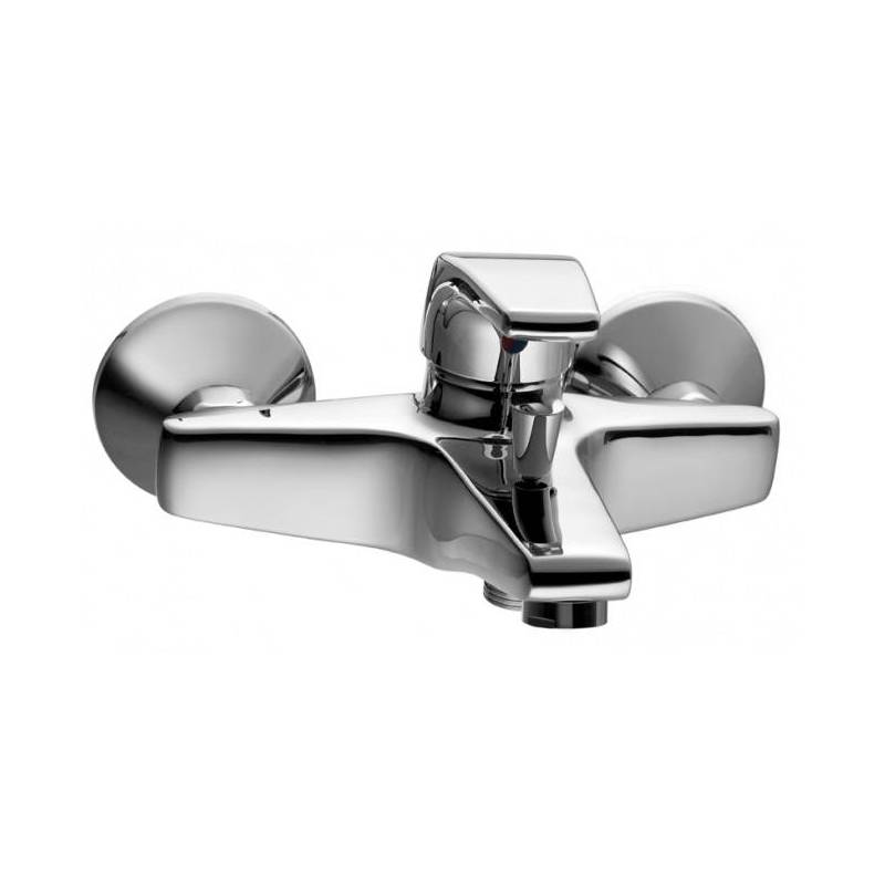 Grifo mezclador monomando de baño/ducha con mano-ducha, flexo y soporte modelo Easy marca Unisan