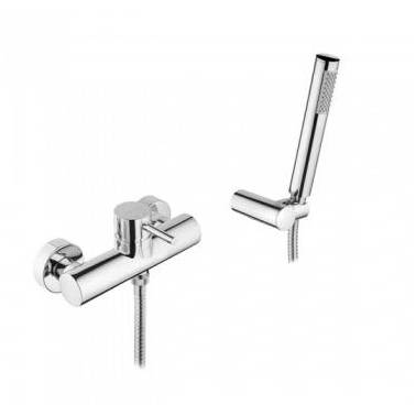 Miscelatore monocomando per doccia con doccetta e flessibile, modello New Icone, marca Unisan