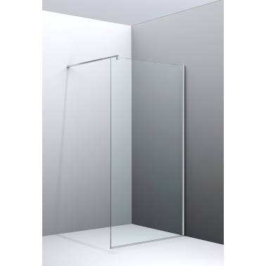 Panel de ducha de 90cm con perfiles en color negro Komercia
