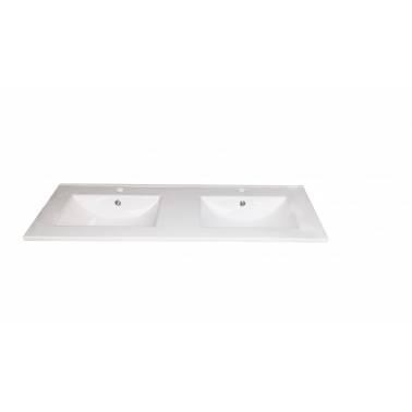 Double washbasin to be placed on Komercia cabinet