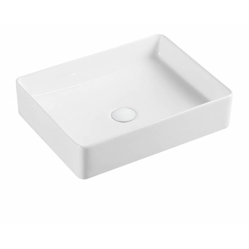 Lavandino da appoggio bianco Komercia 51cm