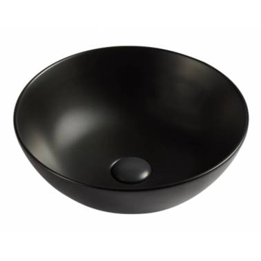 Komercia white round countertop washbasin