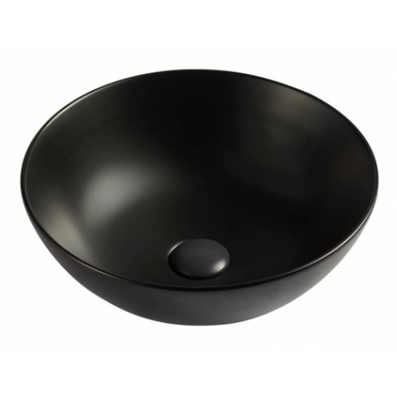 Komercia white round countertop washbasin