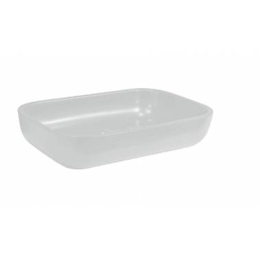 Aufsatzwaschbecken aus Mineralguss in Graphitweiß Komercia