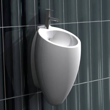 Valadares brand suspended wall-mounted washbasin with column