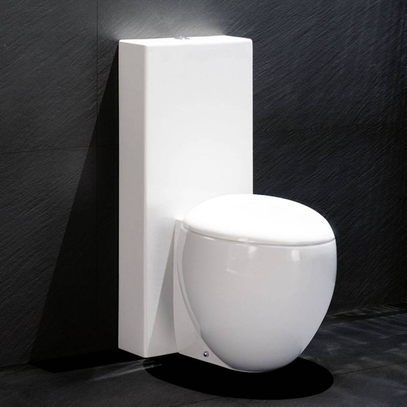 Valadares brand low cistern toilet with horizontal outlet