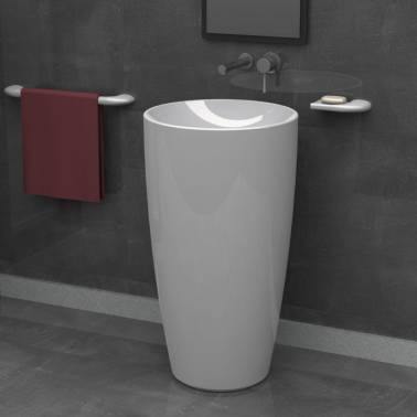 Lavabo colorato con scarico laterale, modello Kobe, serie Two Valadares