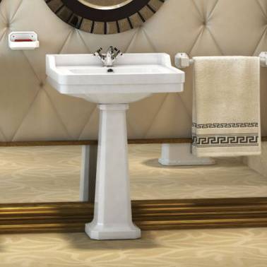 Lavabo de color con realce trasero modelo Neoclássica Valadares