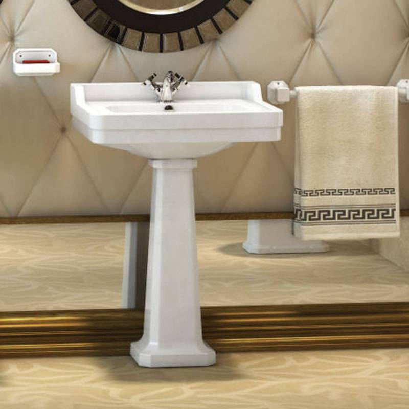 Lavabo coloré avec relief arrière, modèle Neoclássica Valadares