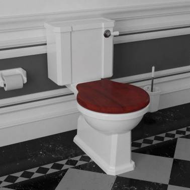 Inodoro compacto blanco con salida horizontal modelo Neoclássica Valadares