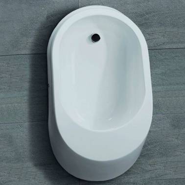 Urinario blanco con alimentación trasera modelo Orbital Valadares