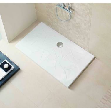 Plato de ducha blanco de 120x70 modelo Aria Valadares