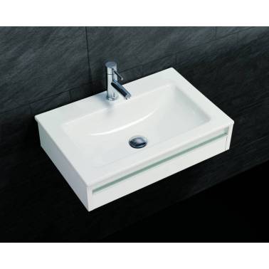 60 cm washbasin with central basin in Platinum Valadares model