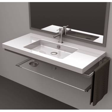 100 cm farbiges Waschbecken mit zentralem Becken, Modell Rafael Valadares