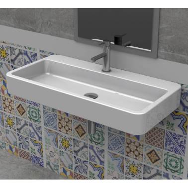 Lavabo suspendido de 80cm en color especial modelo Aviz Valadares