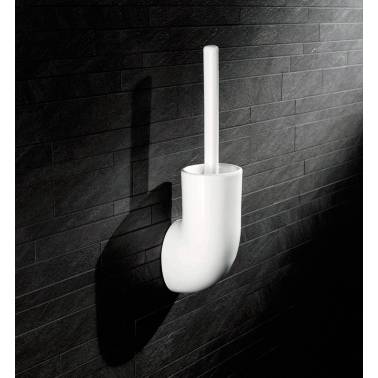 Porte-brosse WC en porcelaine blanche Blend Valadares