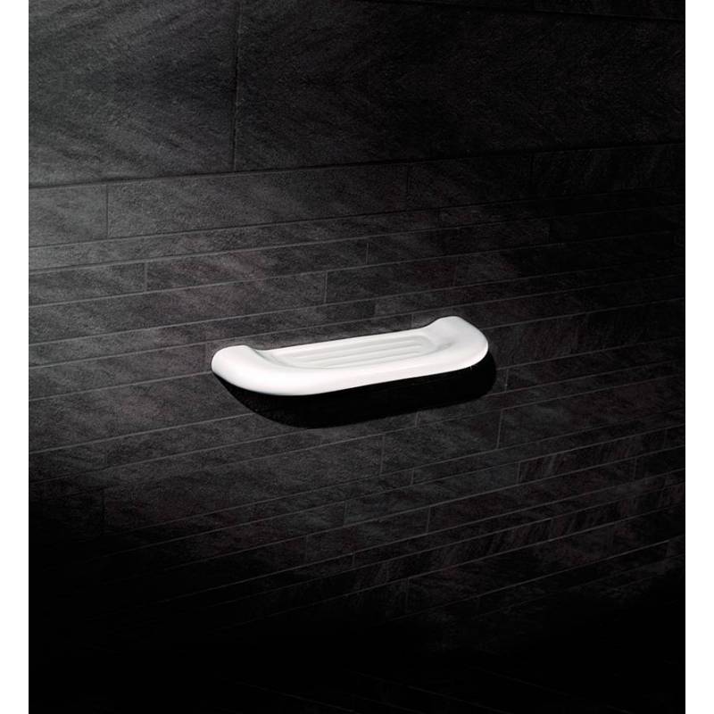 Saboneteira grande em porcelana branca, modelo Blend Valadares