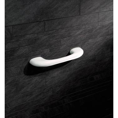 Toalheiro de porcelana 30cm na cor branca, modelo Blend Valadares