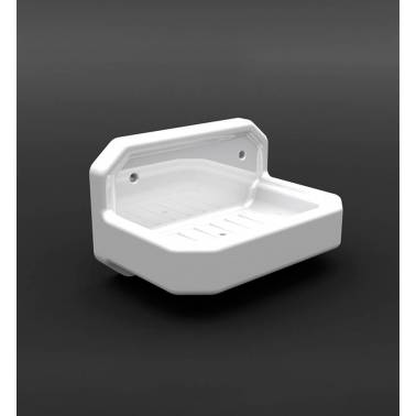 Petit porte-savon en porcelaine blanche, modèle Noeclássica Valadares