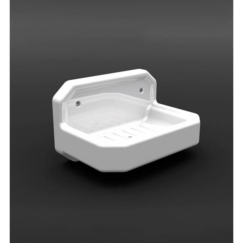 Jabonera pequeña blanca de porcelana modelo Noeclássica Valadares