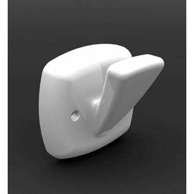 Cabide de parede em porcelana branca modelo Alfa Valadares