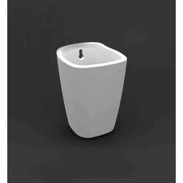 Porte-balai WC en porcelaine blanche, modèle Alfa Valadares