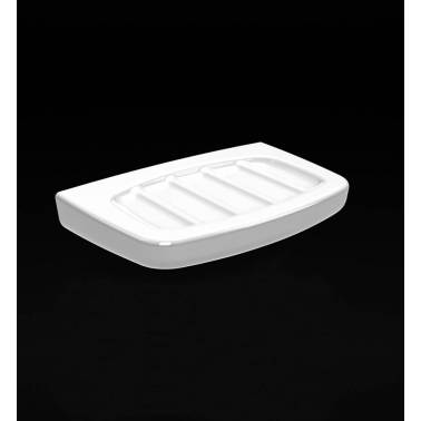 Petit porte-savon en porcelaine blanche, modèle Alfa Valadares