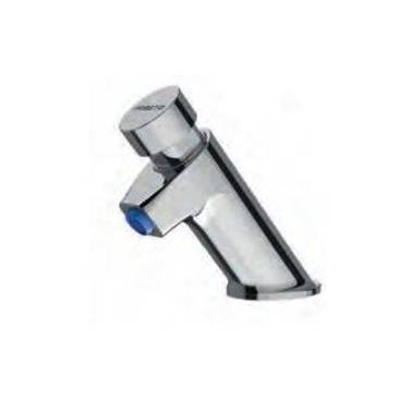 Grifo temporizado de un agua para lavabo de instalación sobre repisa y apertura por pulsador PRESTO. Referencia 26201