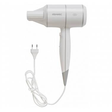Weißer Ionen-Haartrockner mit Tasche Modell Bise Genwec