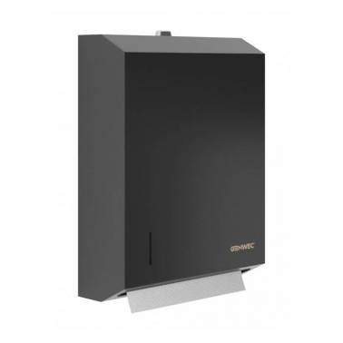 Dispensador de papel toalla negro Genwec